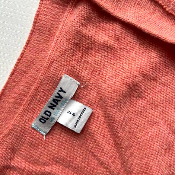 Old Navy button long cotton cardigan apricot/orange Sz S - Picture 2 of 4